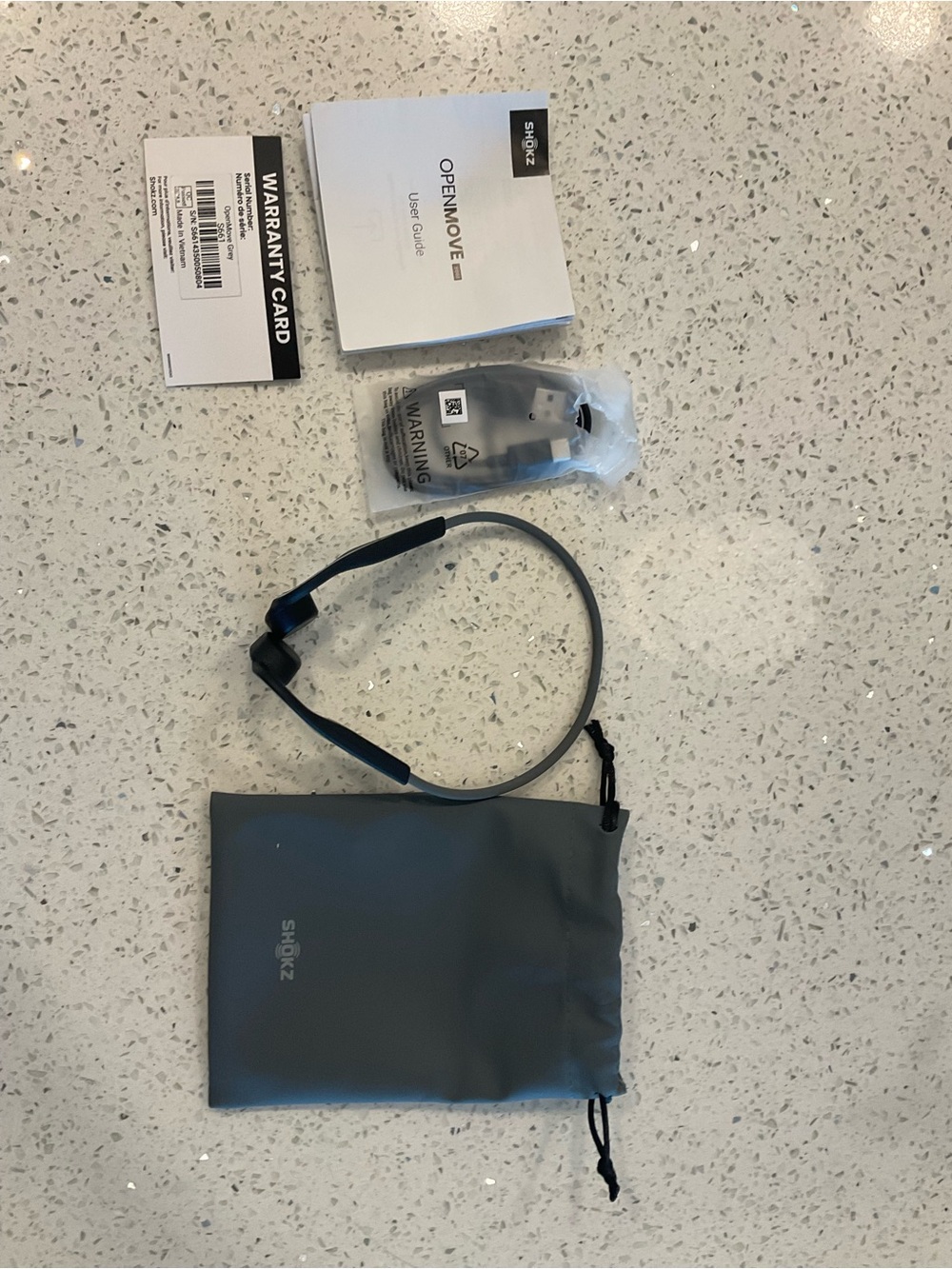 Shokz OpenMove Wireless Bone Conduction Headphones - Grey